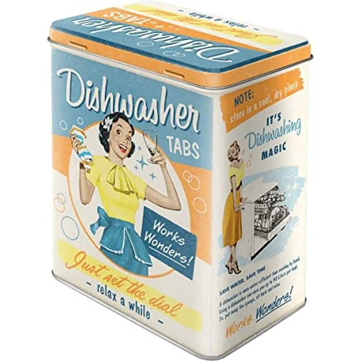 Nostalgic-Art Vorratsdose Metall Kaffeedose Blechdose Müslidose -Dishwasher Tabs – Bild 1
