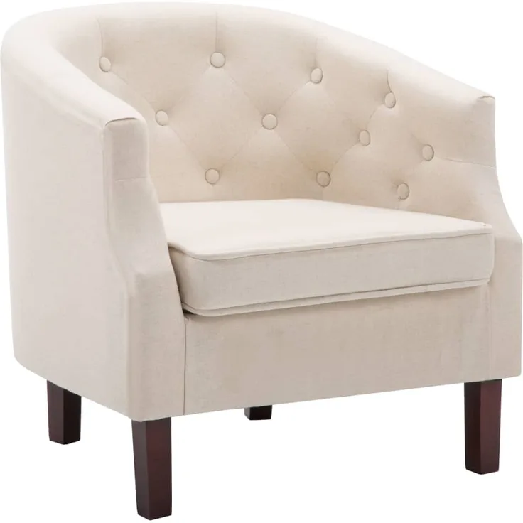 vidaXL Sessel Beige Stoff 247002