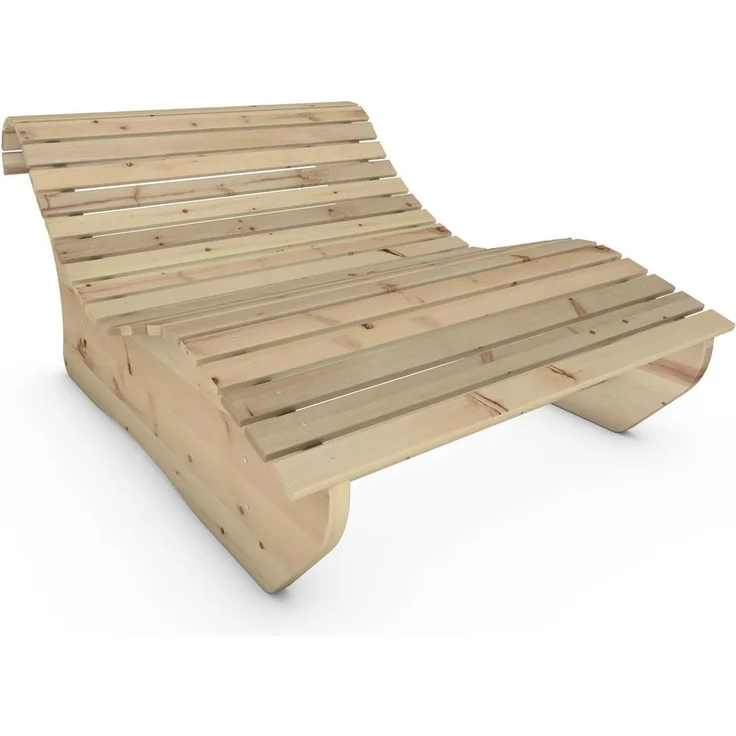 Relaxliege "Heiner" Gartenliege 120cm Zirbe – Bild 6