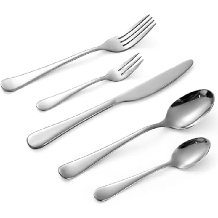Echtwerk Besteckset Grado, 30-teilig, lebensmittelecht, Silber, Metall