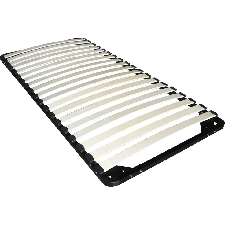 Vente-unique - LEANDRE Bett Holz, Platte GrauBeige - B 99,5 cm x H 95 cm x L 218,5 cm – Bild 7