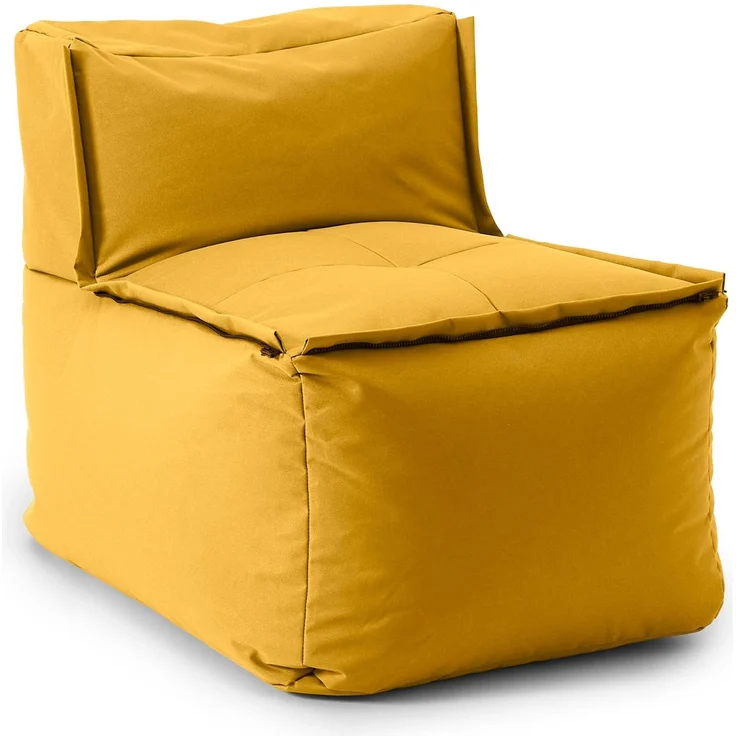Lumaland Sitzsack-Sofa, Polyester, Mittelteil, Senfgelb, 70 x 81 x 54 cm – Bild 1