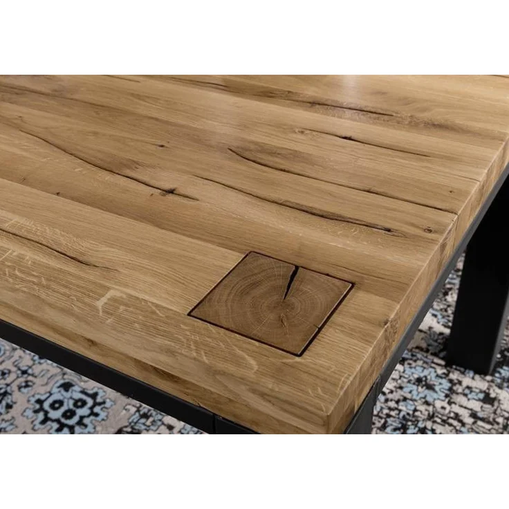 Esstisch Wildeiche 200x100x76 natur geölt VILLANDERS #119 – Bild 6