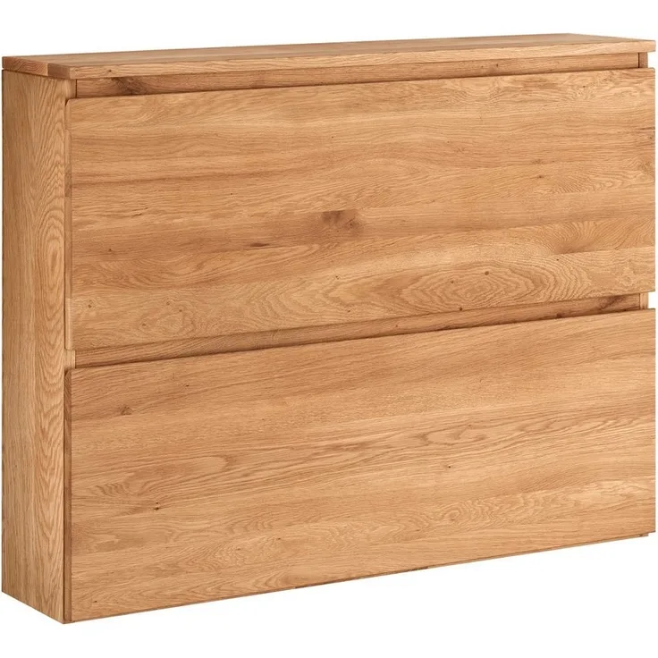 Lomadox Schuhschrank SALACH-64 Eiche massiv geölt mit 2 Klappen, hängend, B/H/T: ca. 110/84/24 cm