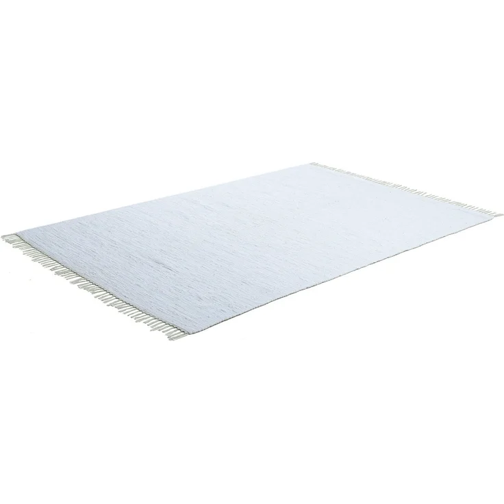 THEKO Teppich Happy Cotton, rechteckig, Höhe: 5 mm, Handweb Teppich, Flachgewebe, reine Baumwolle, handgewebt, mit Fransen – Bild 2