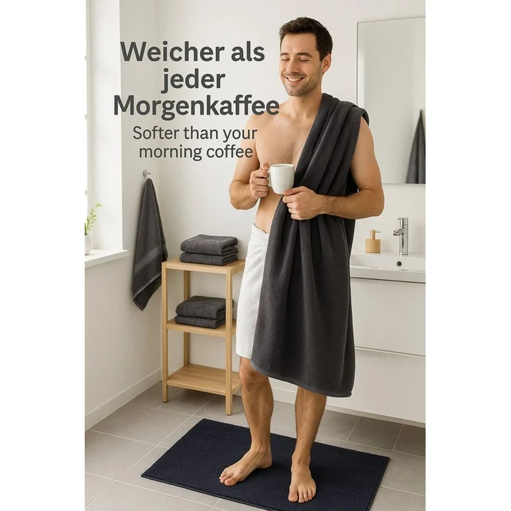 Betz Badetuch 2 Stück Maxi Duschtücher XXL Berlin Größe 100x150cm, 100% Baumwolle – Bild 2