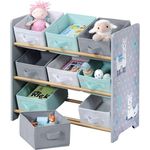 Kesper | Aufbewahrungsregal, Material: Faserplatte, Maße: 65 x 30 x 60 cm, Farbe: Weiß/Mint/Grau | 17706 13