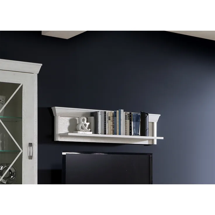 FORTE Kashmir Wandpaneel, Holzwerkstoff, Weiß/Beige, 122,8 x 33,8 x 24,5 cm