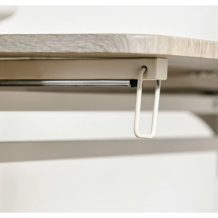 2-teilige Sitzgruppe, Klappbarer Esstisch mit 2 Stühlen, Klapptisch, 110 cm x 70 cm x 75 cm, Weiß + Natur--Natur+Weiß--75x70x110cm--YOUDENOVA – Bild 10