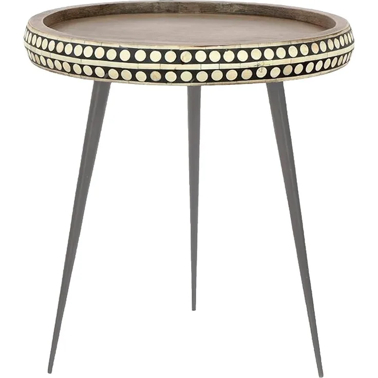 Homexperts 'JOSH' Beistelltisch, Massivholz Mango Natur, B 35 x H 42 x T 35 cm