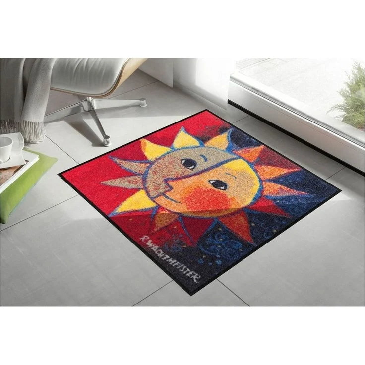 Salonloewe Fußmatte Fußmatte 85x85 Rosina Wachtmeister Sole rot quadratisch, Quadratisch, Höhe: 850 mm – Bild 2