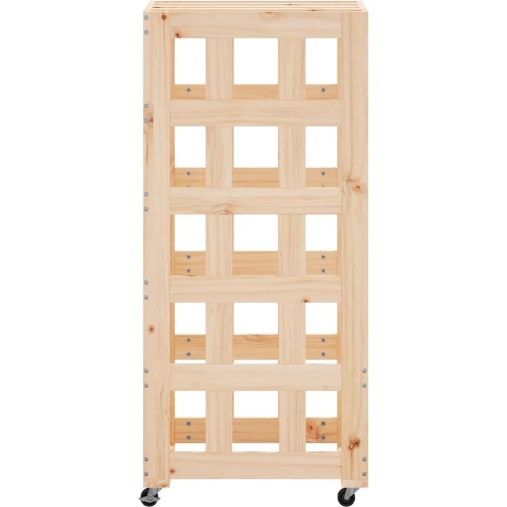vidaXL Kaminholzregal mit Rollen 40x49x110 cm Massivholz Kiefer 832327 – Bild 5