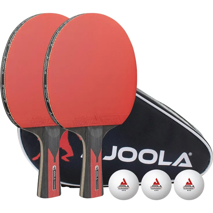 Joola Tischtennisschläger TT-Set Duo Carbon (Set, mit Bällen, mit Schlägerhülle)