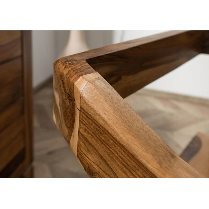 Stuhl Sheesham 45x51x76 braun lackiert ANCONA #100 – Bild 5