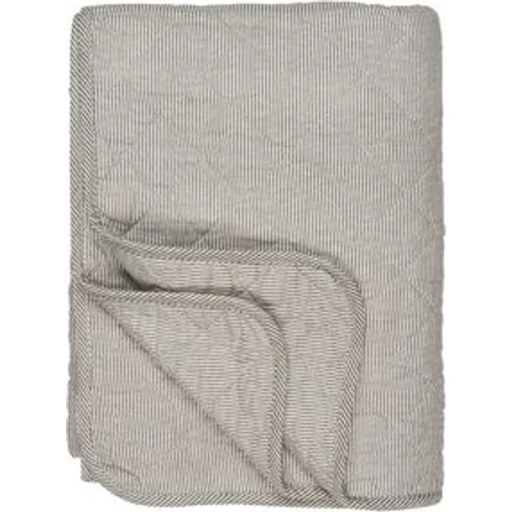 Ib Laursen - Decke Quilt Tagesdecke Gestreift Grau Weiß 180x130cm 0788-45 – Bild 6