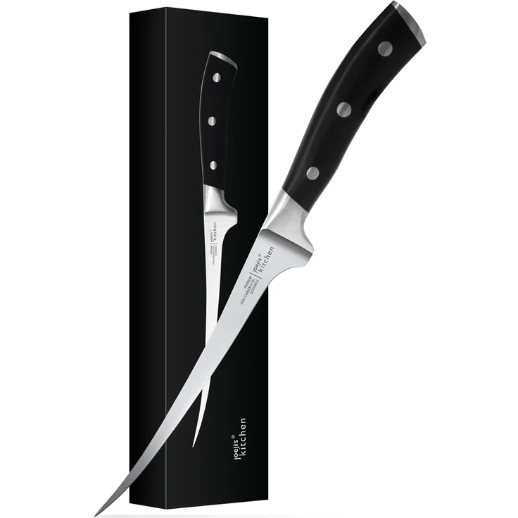 JOEJI’S KITCHEN Fischmesser Filetiermesser Fisch 32 cm scharf aus Edelstahl Fischfiletiermesser – Bild 8