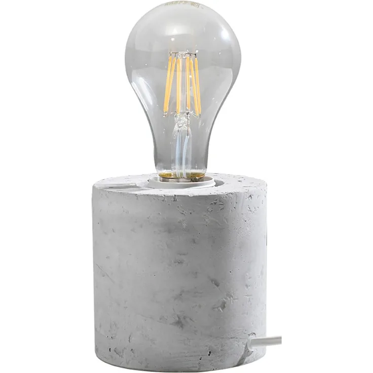 Tischlampe, Beton grau, rund, H 10 cm