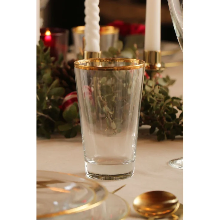 Hermia Concept 'Pure 400' Gläser-Set (4-teilig), Gold / Transparent, 8,3 x 8,3 x 13,4 cm, 400 ml – Bild 1
