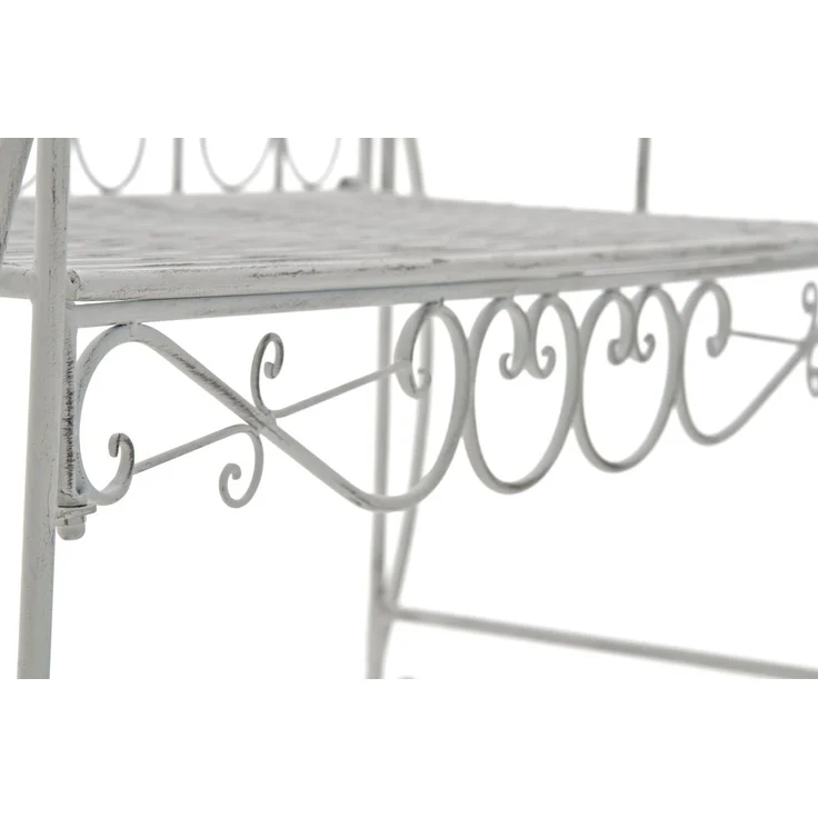 Gartenbank LENAR - Metall Weiß 128x46x94 cm | Metallbank Garten 2 Seitzer Bank Terrasse Vintage Antik Gartenbank – Bild 5