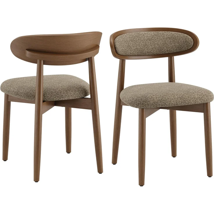 MALOL Esszimmerstühle 2er Set, Stühle Esszimmer, Ergonomischer Küchenstuhle mit Massivholzrahmen, 5cm Schaumpolsterung, Bequeme Polstersitzfläche, KüchenKüchenstuhle für Zuhause und Gewerbe, Kamel