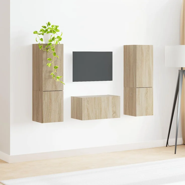 vidaXL TV-Schrankset 5 pcs Sonoma-Eiche Holzwerkstoff 3409098 – Bild 4