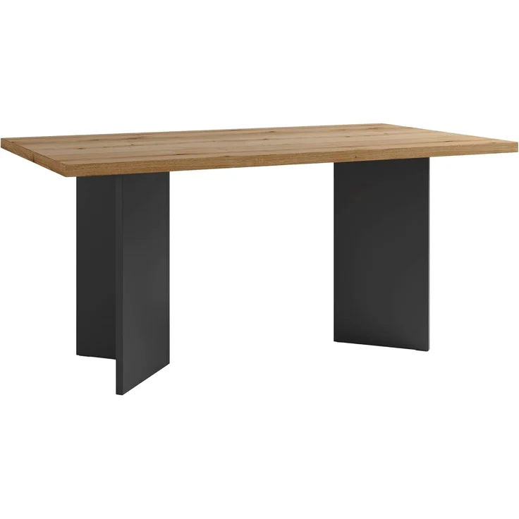 byLIVING Tisch Marten/Tischplatte in Evoke Eiche - Optik, Gestell in anthrazit/stabile Konstruktion, bis 6 Personen/Esstisch/Küchentisch/Maße: 160x90, H 75,5 cm