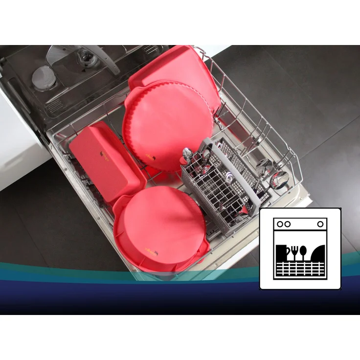 ZOLLNER 4er Set Backform aus Silikon, rot – Bild 5