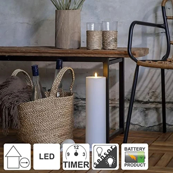 LED-Kerze Flamme Rak  Stimmungsvolles Licht für drinnen & draußen – Bild 2