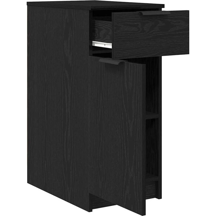 vidaXL Büroschrank 33 x 50 x 75 cm Holzwerkstoff Schwarz Eichen-Optik 862103 – Bild 5