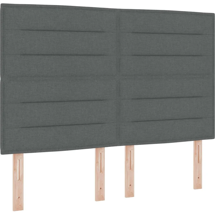 vidaXL Aufbewahrungsbett mit Matratze Dunkelgrau 140 x 200 cm Stoff 3459445 – Bild 4