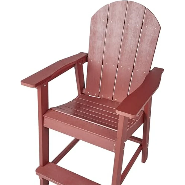 Garten-Barstuhl ADIRONDACK Kunststoff Rot – Bild 6