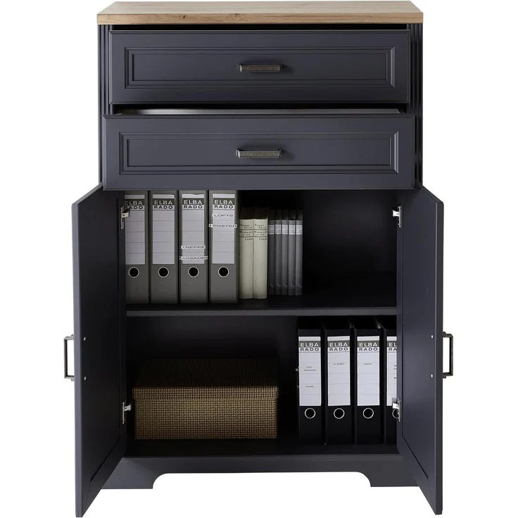 Regal-Set >Jasmin< in Graphit - 258x204x38cm (BxHxT) – Bild 7