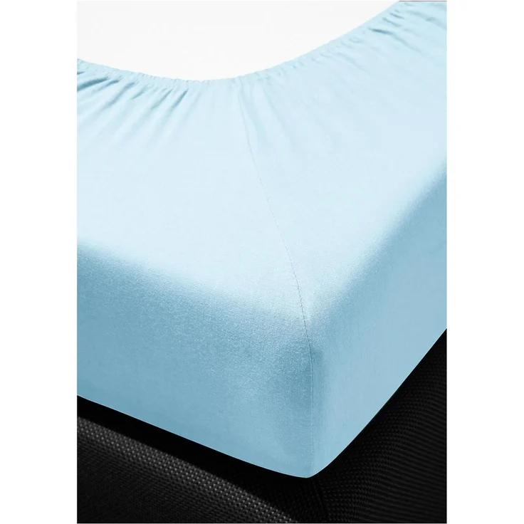 Irisette Mako-Jersey Betttuch Jupiter 0008 bleu 190 x 200 cm 8-23 bleu – Bild 4