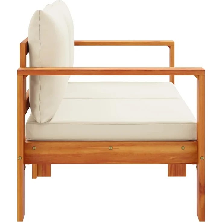 vidaXL Gartensofa mit Kissen 2-Sitzer Massivholz Akazie 367623 – Bild 4