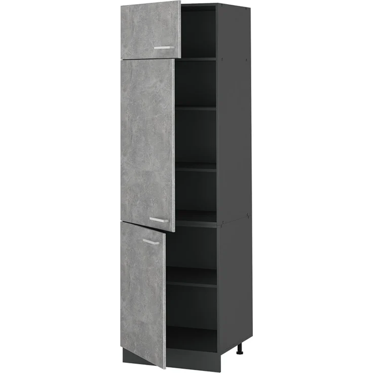 Vorratsschrank R-Line Beton/Anthrazit 60 cm Vicco – Bild 3