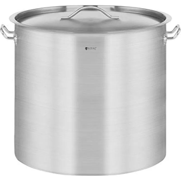 Royal Catering Kochtopf Edelstahl Kochtopf Induktion Topf Suppentopf Universaltopf 12 L Ø 25, Edelstahl, verschiedene Größen