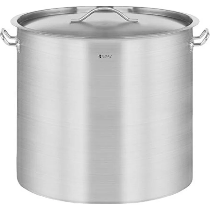 Royal Catering Kochtopf Edelstahl Kochtopf Induktion Topf Suppentopf Universaltopf 12 L Ø 25, Edelstahl, verschiedene Größen – Bild 1