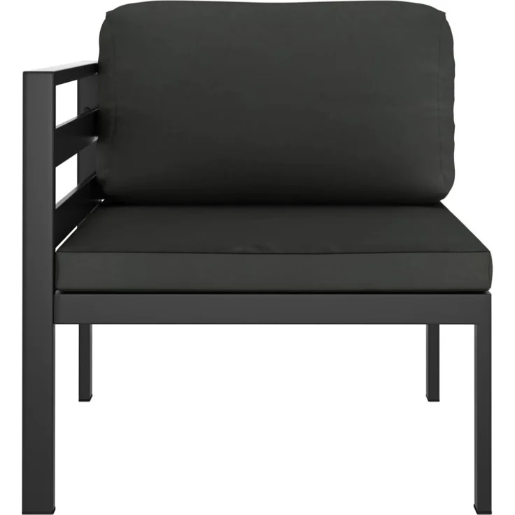 vidaXL Modular-Sofa-Eckteil 1 Stk. mit Kissen Aluminium Anthrazit 49239 – Bild 6