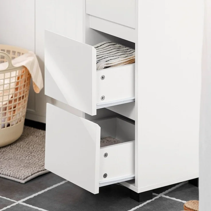 SoBuy BZR29-W Badunterschrank, MDF, Lackiert, Weiß, 33 x 90 x 30 cm – Bild 10