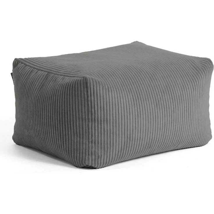 mokebo Pouf Der Ruhestifter (aus Cordstoff), Sitz-Hocker, Bodenkissen, Fußhocker oder Sitzkissen eckig in Anthrazit