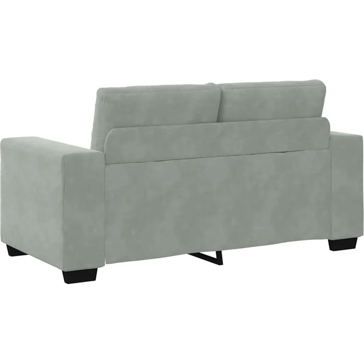 vidaXL Zweisitzer-Sofa Hellgrau 160x77x82 cm Samt 4105110 – Bild 6