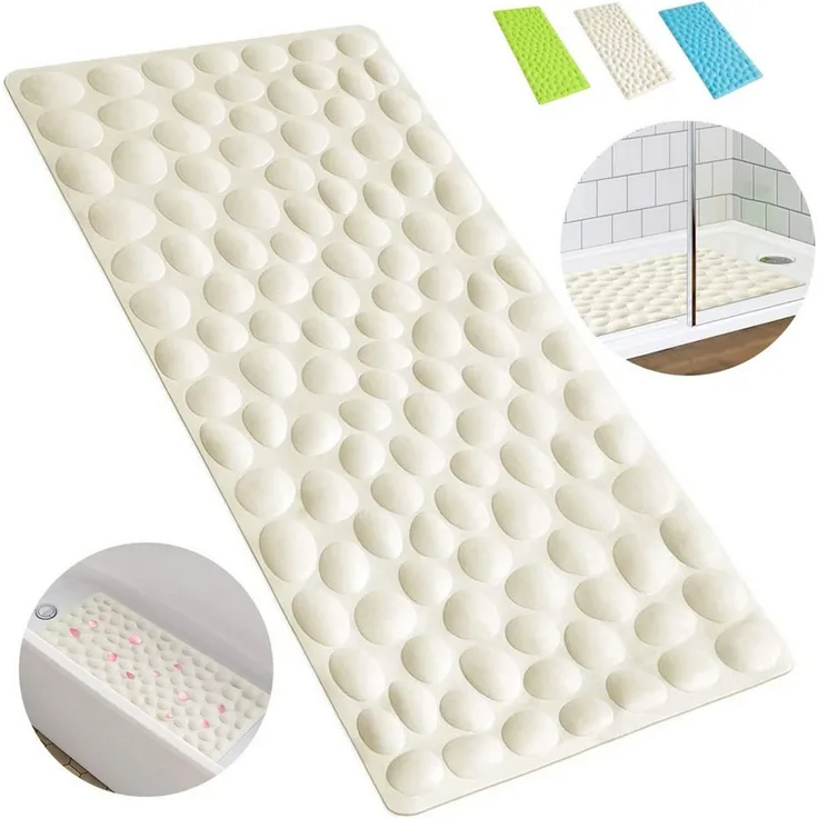 SURFOU Badematte Badewannenmatte rutschfest, Antirutschmatte für Badewanne, Badematte, Maschinenwaschbar, Naturkautschuk, Rechteck 40*80cm, Duschmatte rutschfest mit Saugnäpfen, 100% BPA-frei, schimmelresistent