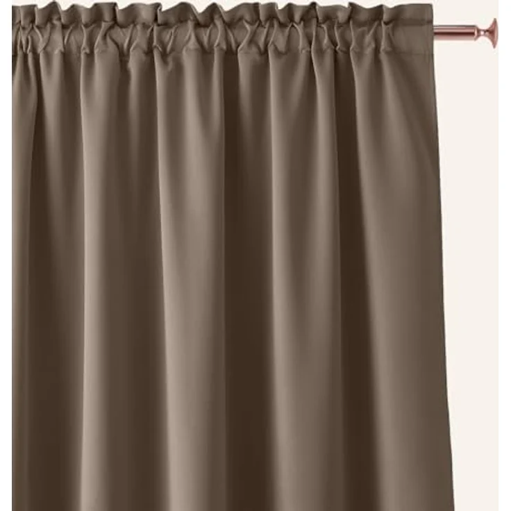 ROOM99 Vorhang mit Kräuselband Aura 140x300 cm Breite x Höhe Schiebegardinen Deko Modern Curtain Gardine Wohnzimmer Schlafzimmer Nugat, 1 Stück – Bild 3