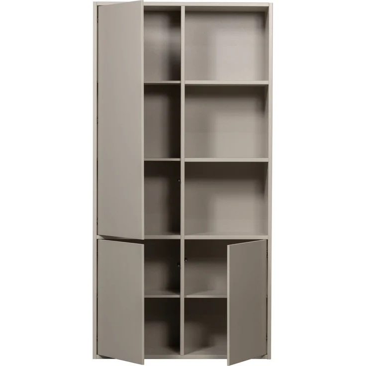 Schrank Meggy aus Kiefernholz, modern mit Push-to-Open, hellgrau, FSC-zertifiziert, 108 cm breit – Bild 4