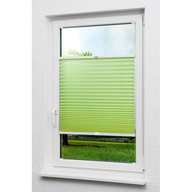 Lysel - Qualitätsplissee Crush Tageslicht maigrün - Plissee in der Größe (BxH) 70cm * 130cm – Bild 1
