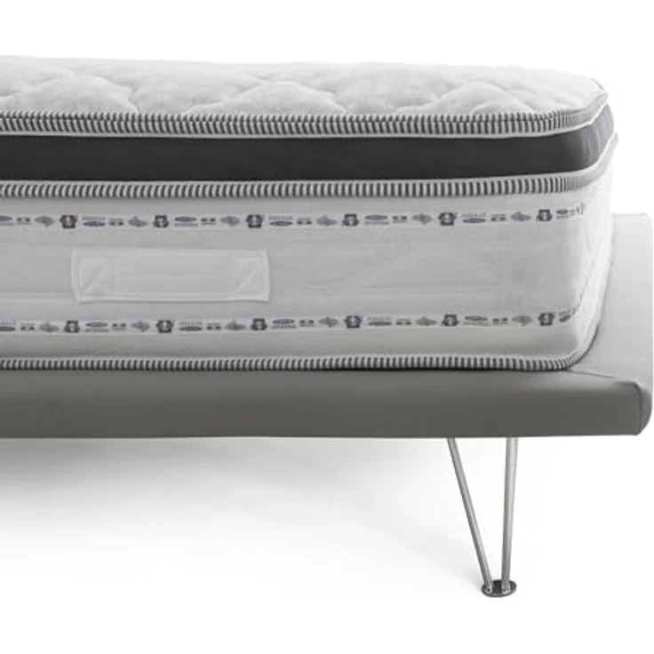 Talamo Italia - Porzia-Doppelmatratze, abnehmbarer Bezug aus Memory Foam+Gel und Taschenfedern, 100 % Made in Italy, milbenhemmend und hypoallergen, 160 x 200 x 27 cm – Bild 4