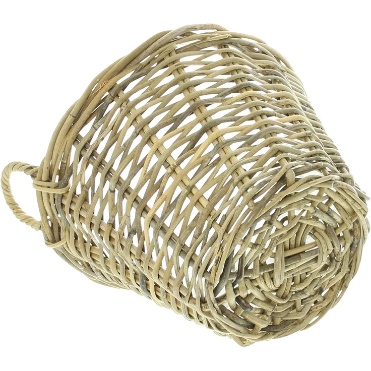 Pflanzkorb Spaltrattan Box Aufbewahrungskorb Schale Korb Flechtkorb Ø 35 cm – Bild 3