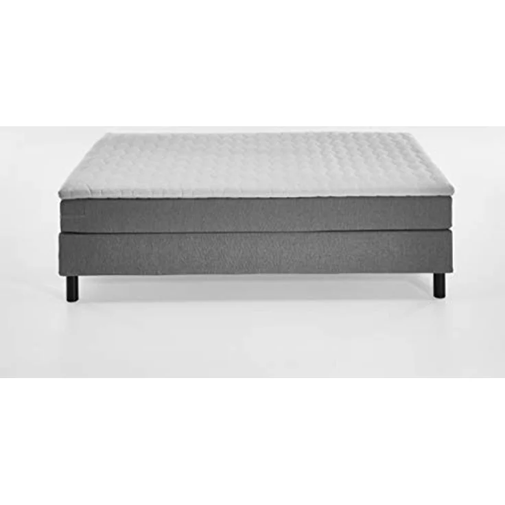 Atlantic Home Collection Happy Boxbett ohne Kopfteil, Bonellfederkern-Matratze, Härtegrad H2, Stoff, Grau, 120x200 – Bild 6
