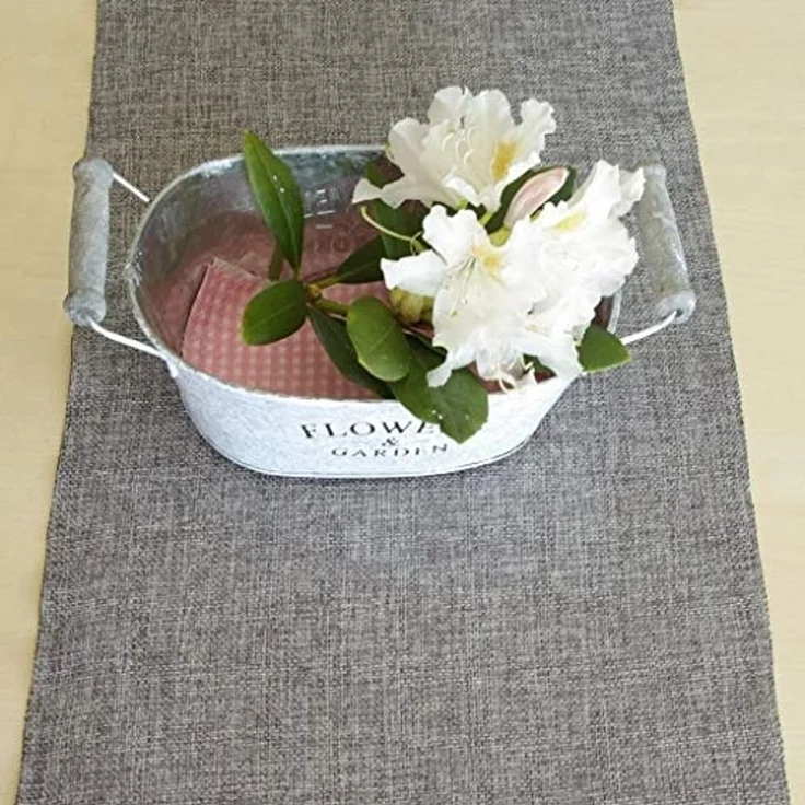 Deko AS Tischläufer Tischläufer Shabby Chic helltürkis 20cm 25m - 69-200-25-71 (1-tlg, 1 Rolle Tischläufer), Strapazierfähig – Bild 3