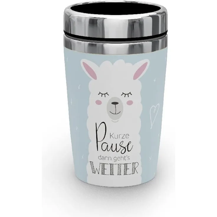 Auswahl - la vida Thermobecher To Go Thermo-Kaffeebecher Isolierbecher 240ml "Kurze Pause, dann gehts weiter"